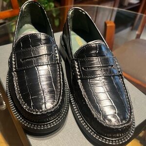 Vinny’s Croc Embossed Leather Loafers
